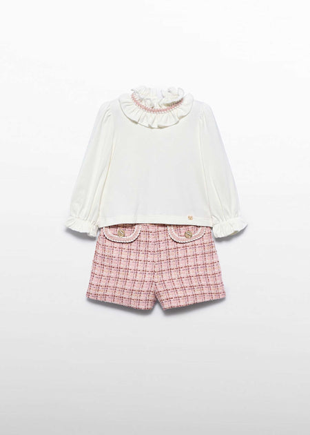 Baby Girl Tweed Bermuda Shorts Set Clothing - Girls Outfits Abel & Lula