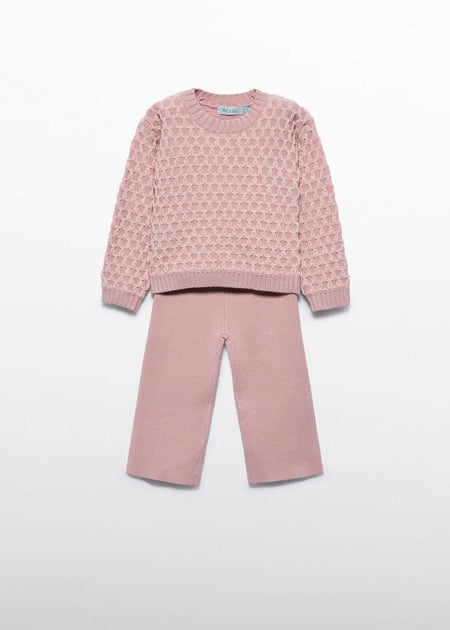 Petal Pink Knit Pants Set Destination Baby & Kids