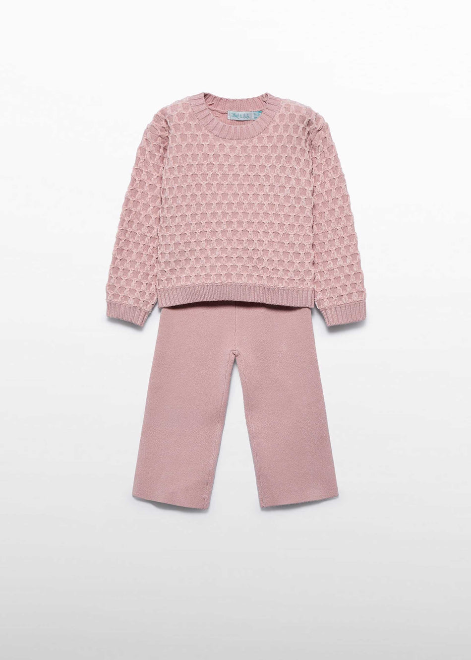 Abel & Lula Petal Pink Knit Pants Set