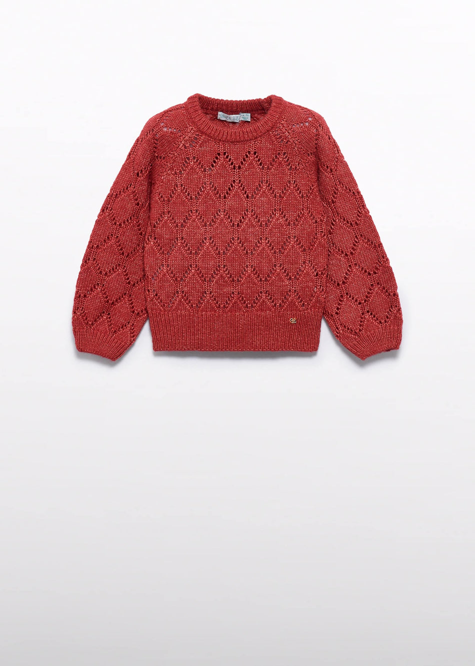 Abel & Lula Girl Shiny Openwork Sweater