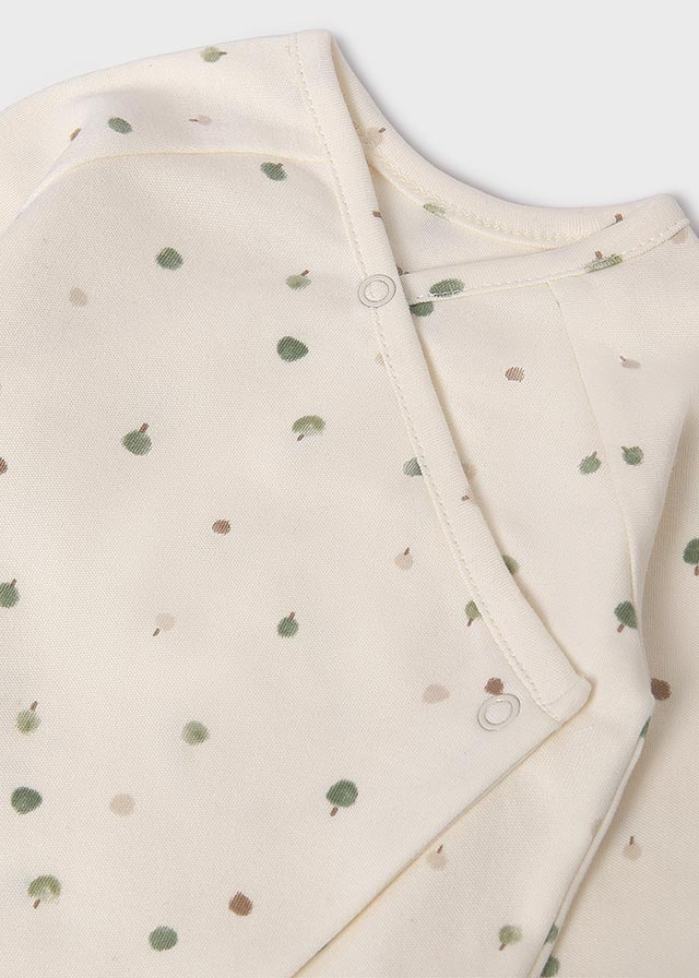 Newborn Safari Dot 3-Piece Gift Set - Snap Footie, Hat & Bib