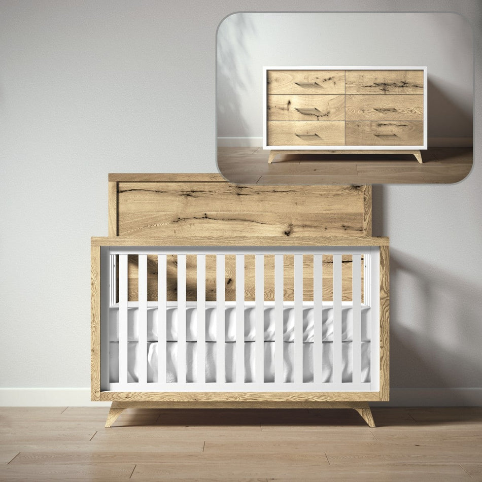 Uptown Convertible Crib + Double Dresser