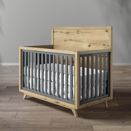 Romina Uptown Convertible Crib Cribs Romina Furniture Aqua Grey