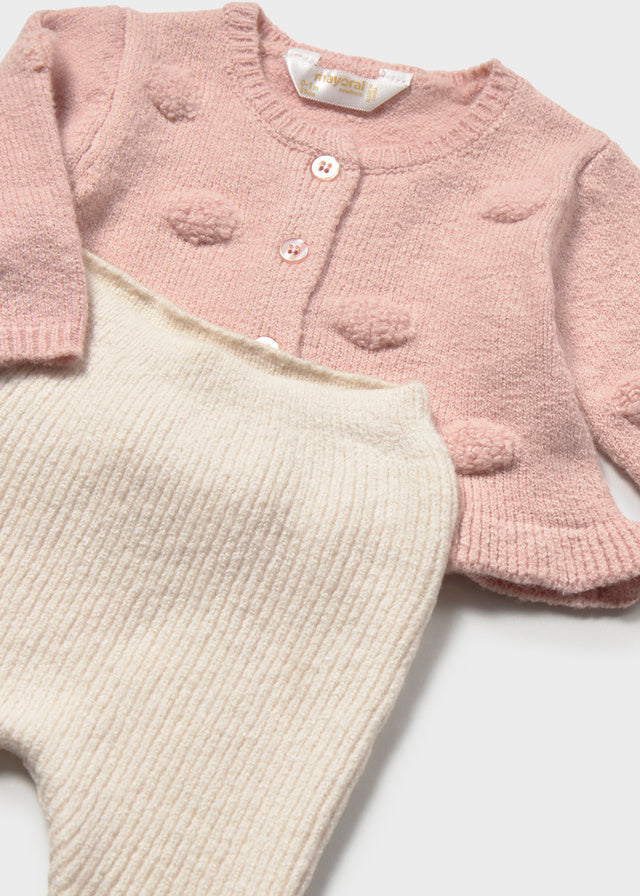 Girls Footed Pant and Cardigans Set Footies Mayoral