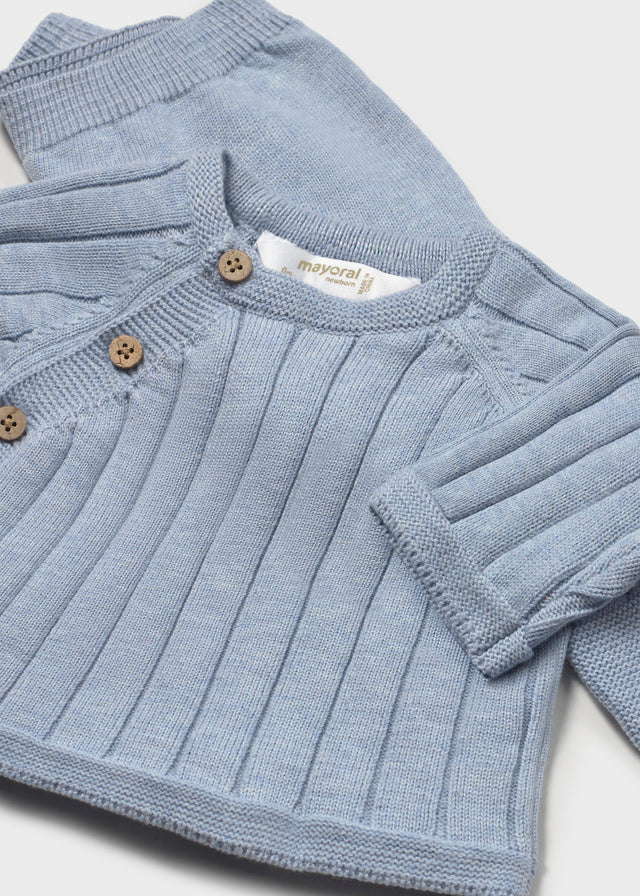 Newborn Sky Blue Footed Newborn Set Clothing - Infant Mayoral