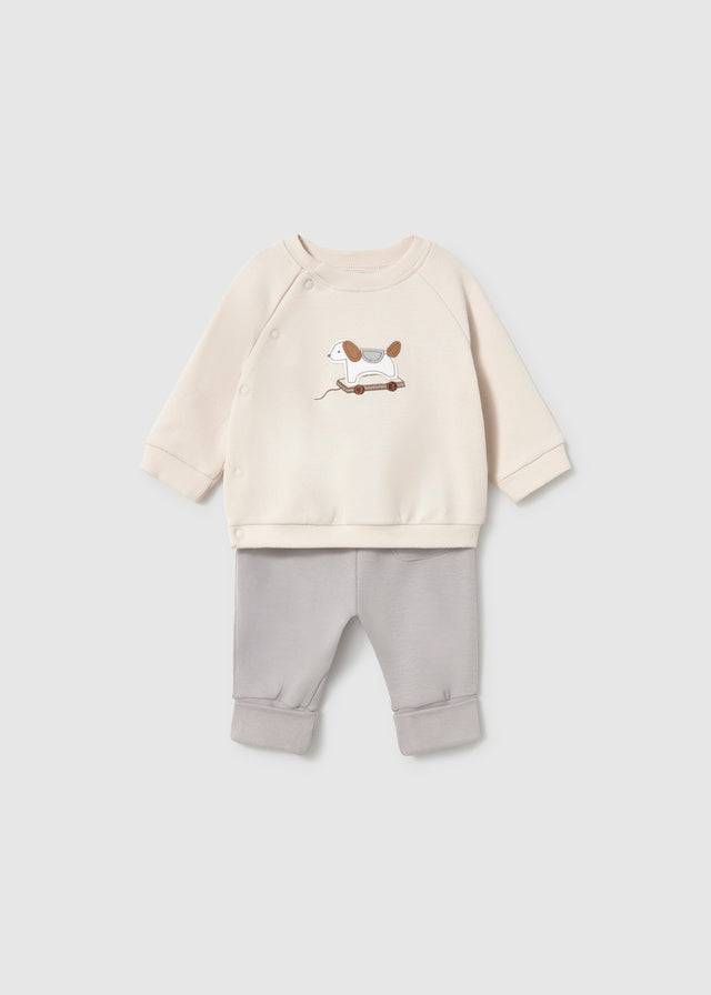2 Piece Knit Set - Fog Clothing - Girls Outfits Mayoral Beige Top 0-1 Months