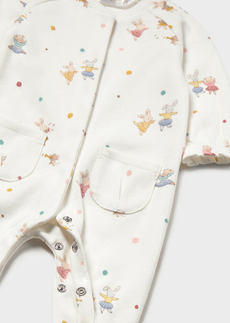 Snap Newborn Cotton Footie Footies Mayoral Pattern 1-2 Months