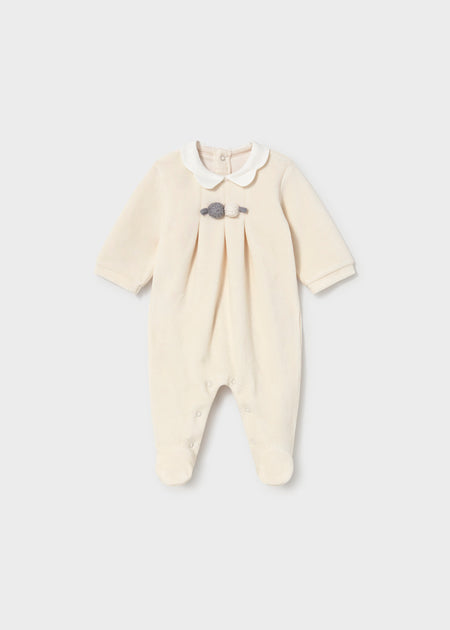 Velour Romper with Collar - Pottery Rompers & Coveralls Mayoral