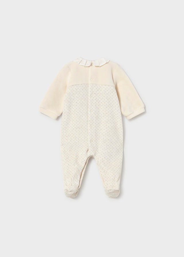 Velour Romper with Collar - Pottery Rompers & Coveralls Mayoral