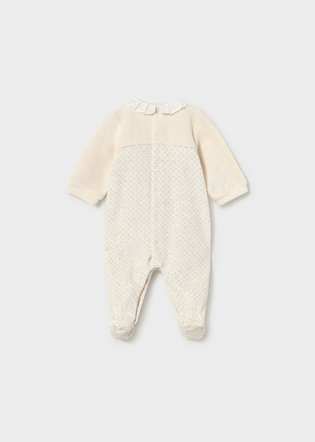 Velour Romper with Collar - Pottery Rompers & Coveralls Mayoral