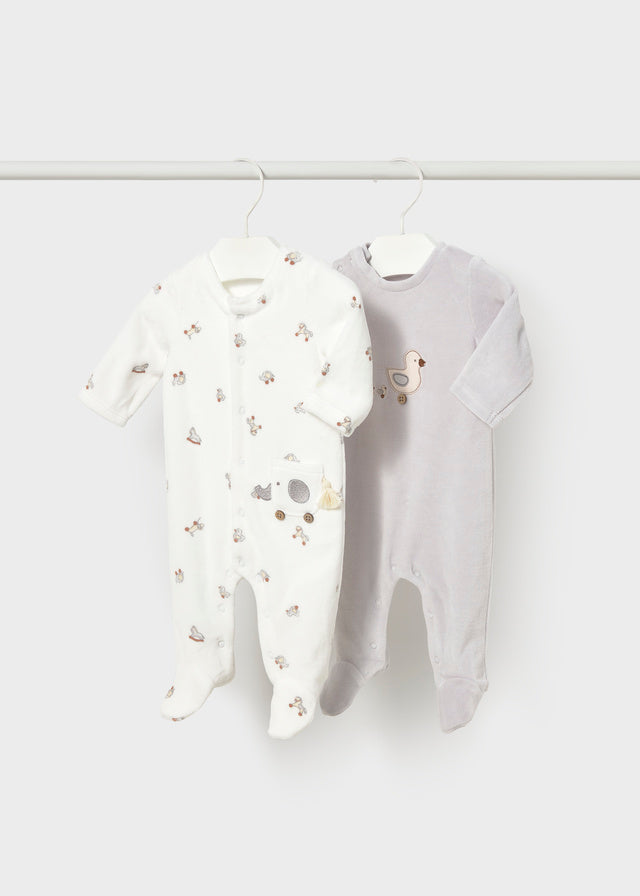 Velour Footie - Fog Footies Mayoral