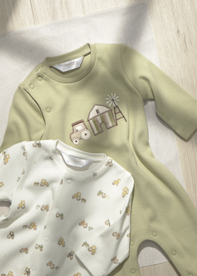 Snap Newborn Footie - Bay Leaf Footies Mayoral