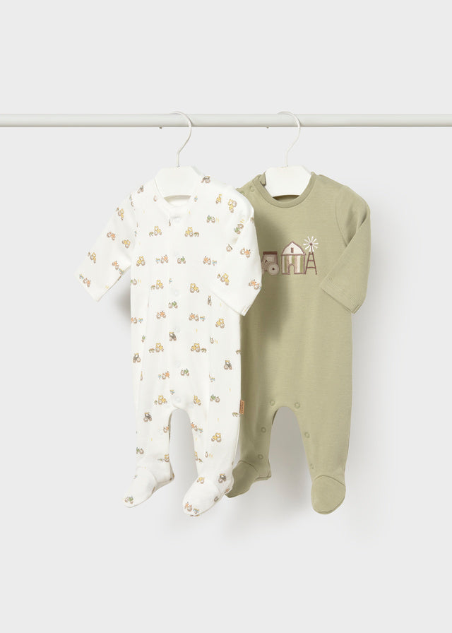 Snap Newborn Footie - Bay Leaf Footies Mayoral