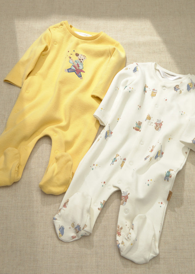 Snap Newborn Footie - Chamomille Footies Mayoral