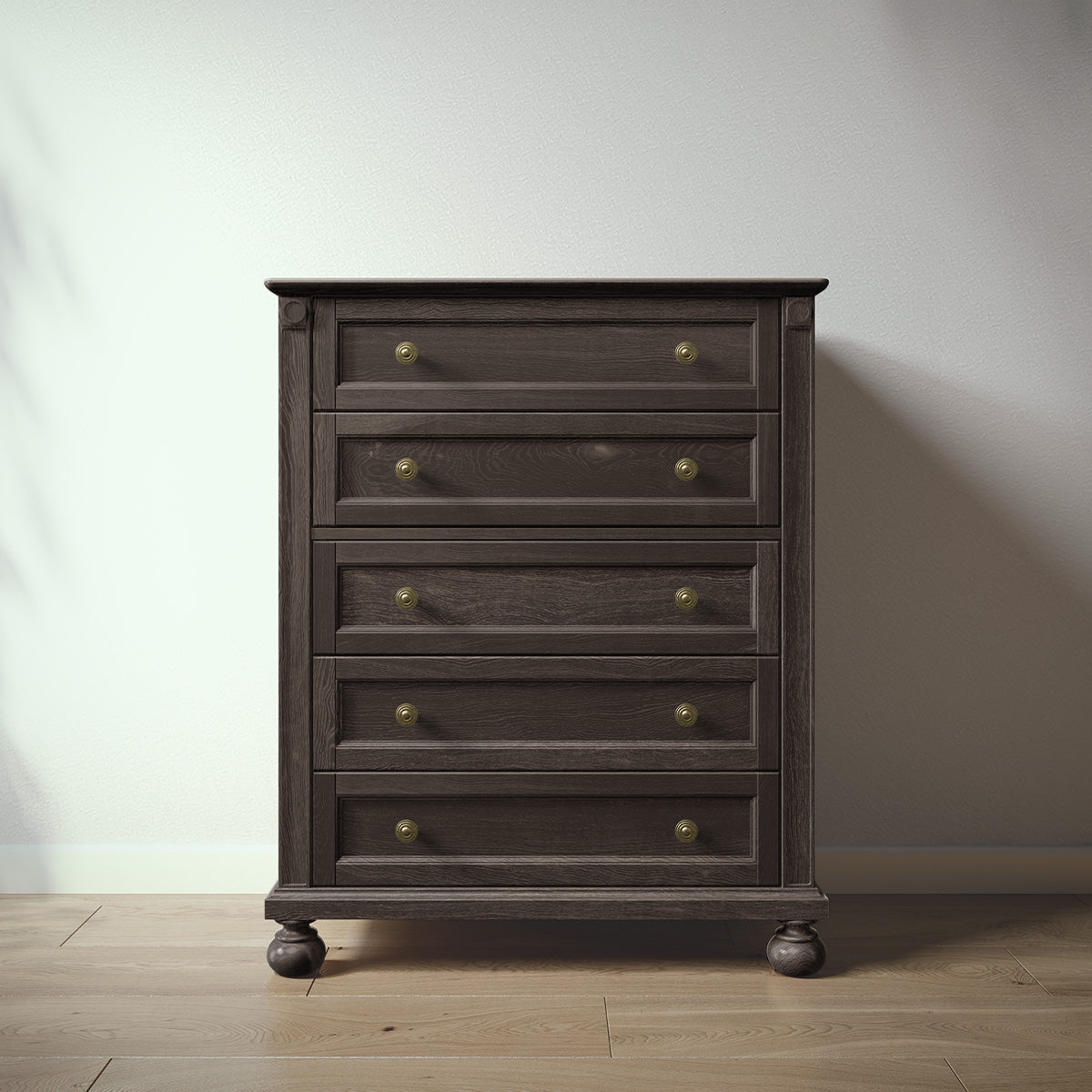 Romina Dakota Tall Chest Dressers Romina Furniture Aqua Grey Bronze Swirl Knob