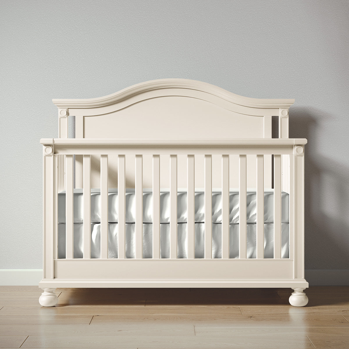 Romina Dakota Convertible Crib Cribs Romina Furniture Bianco Satinato