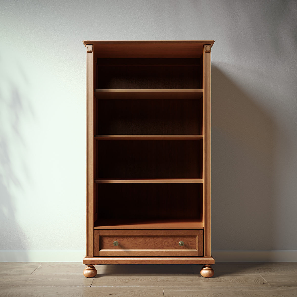 Romina Dakota Bookcase Bookcases Romina Furniture Bruno Antico Bronze Swirl Knob