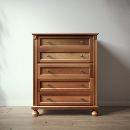 Romina Dakota Tall Chest Dressers Romina Furniture Bruno Antico Bronze Swirl Knob