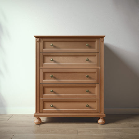 Romina Dakota Tall Chest Dressers Romina Furniture Harvest Bronze Swirl Knob