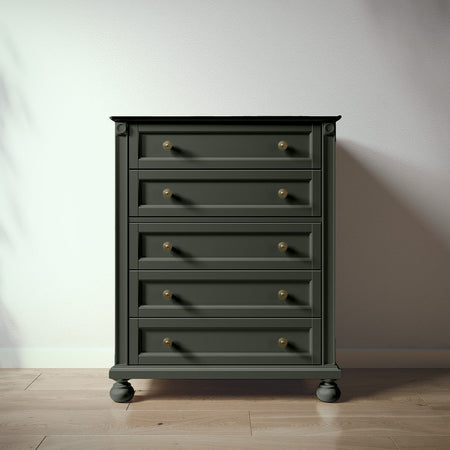 Romina Dakota Tall Chest Dressers Romina Furniture Rosemary Bronze Swirl Knob