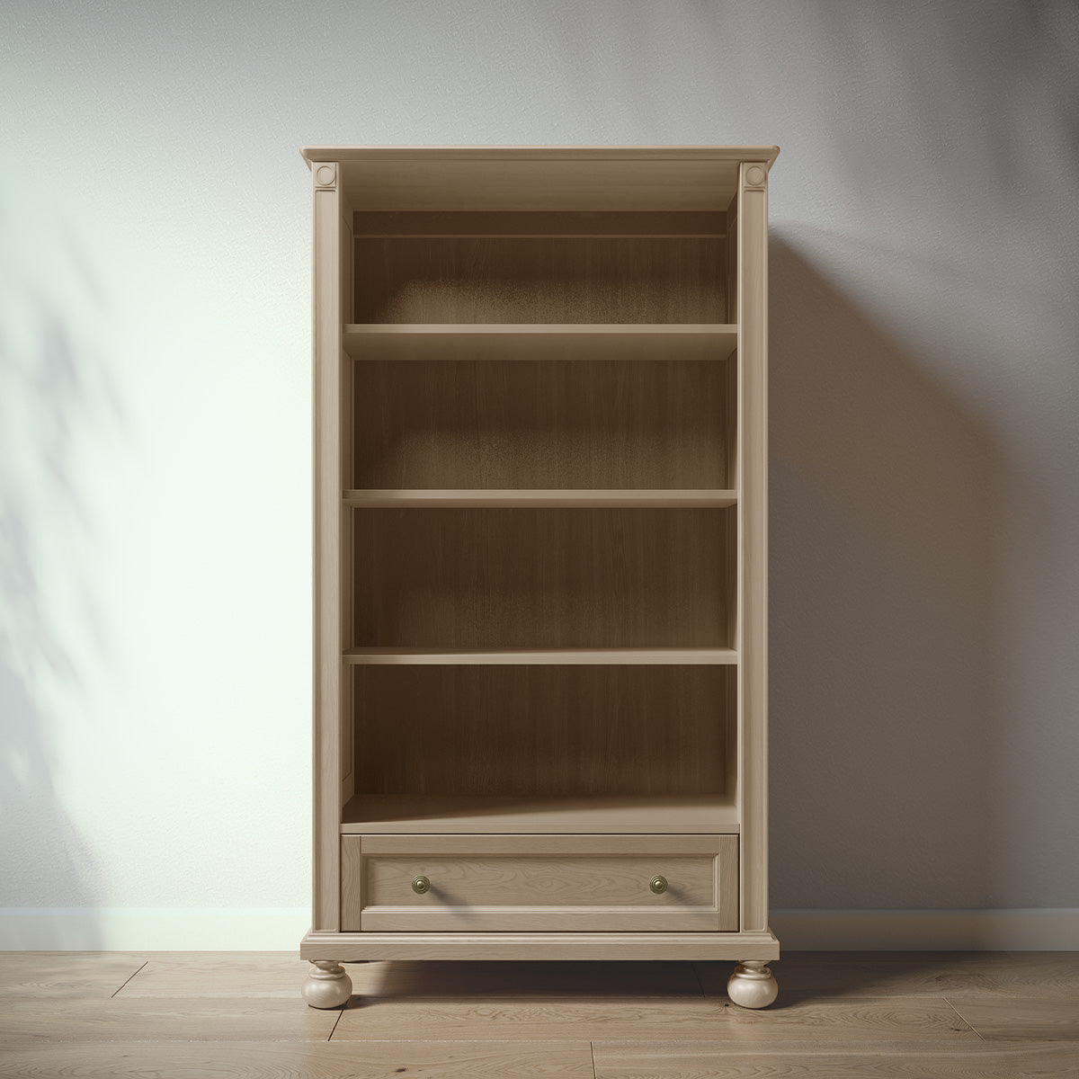 Romina Dakota Bookcase Bookcases Romina Furniture Sandstone Bronze Swirl Knob