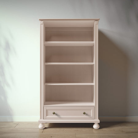 Romina Dakota Bookcase Bookcases Romina Furniture Washed White Bronze Swirl Knob