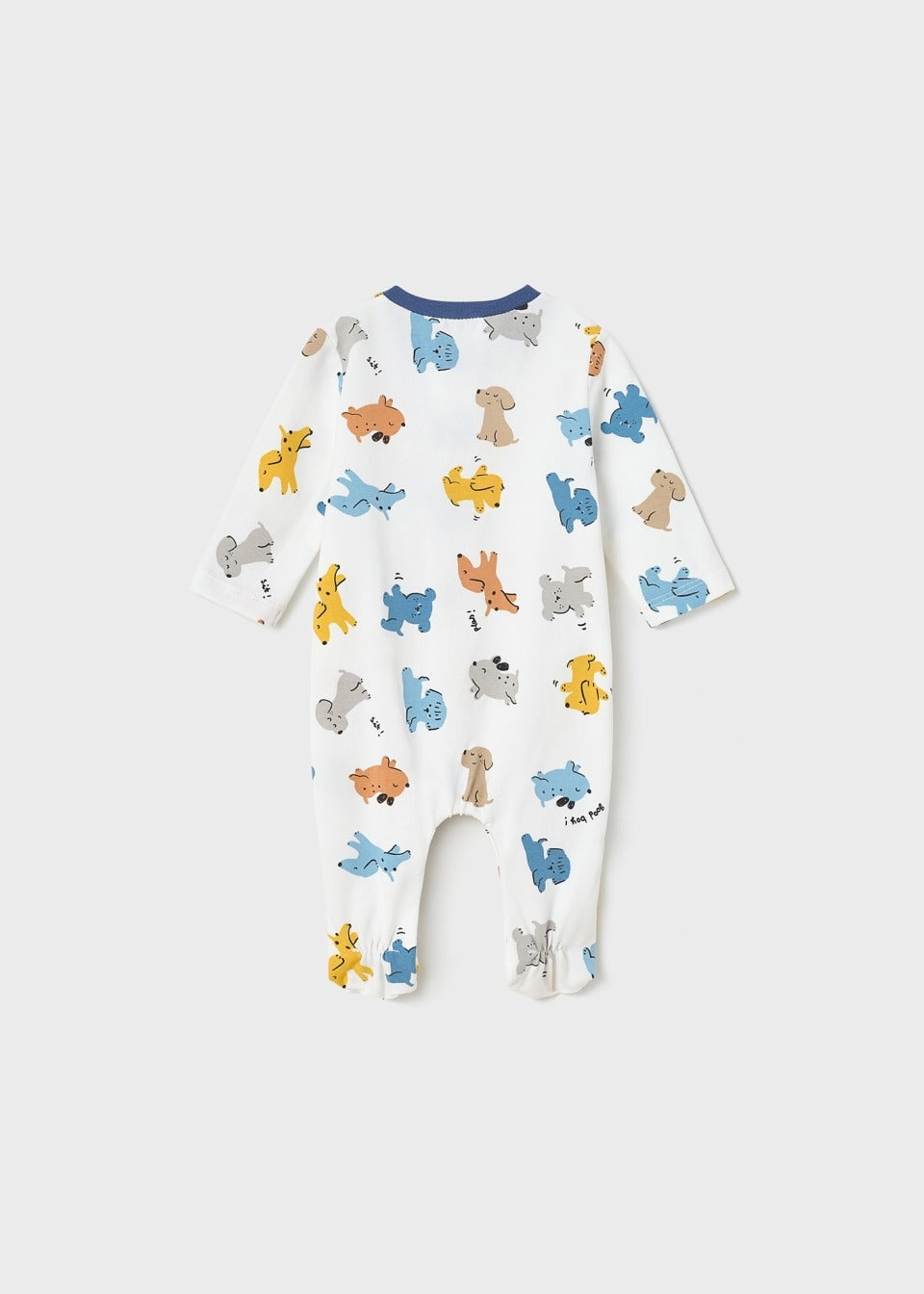 Cotton One-Piece Footie - Dog Print Clothing - Infant Mayoral