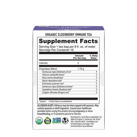 Organic Elderberry Immune Tea Products for Mom Earth Mama Organics