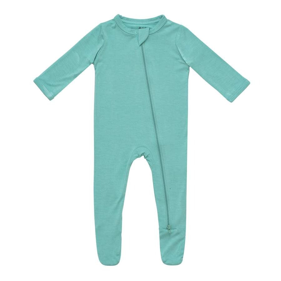 Jade Zipper Footie - 0-3 Months