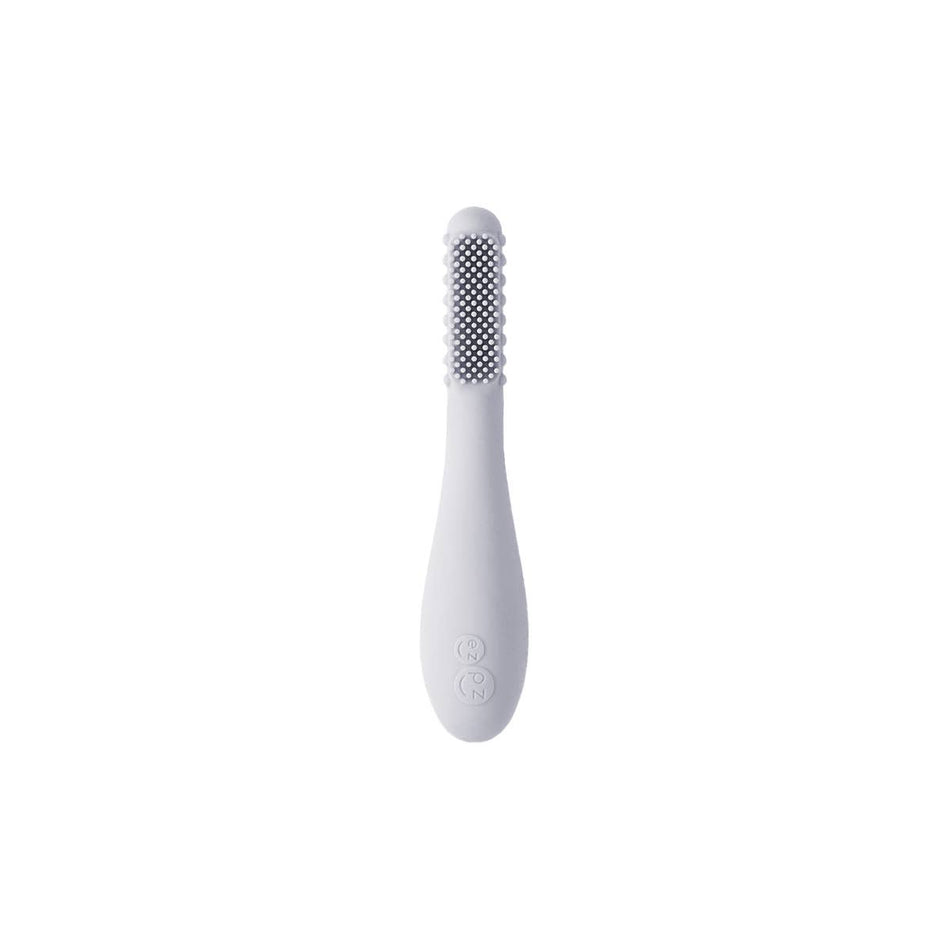 Baby-Led™ Toothbrush (Baby 3+ months) Pacifiers & Teethers ezpz Pewter