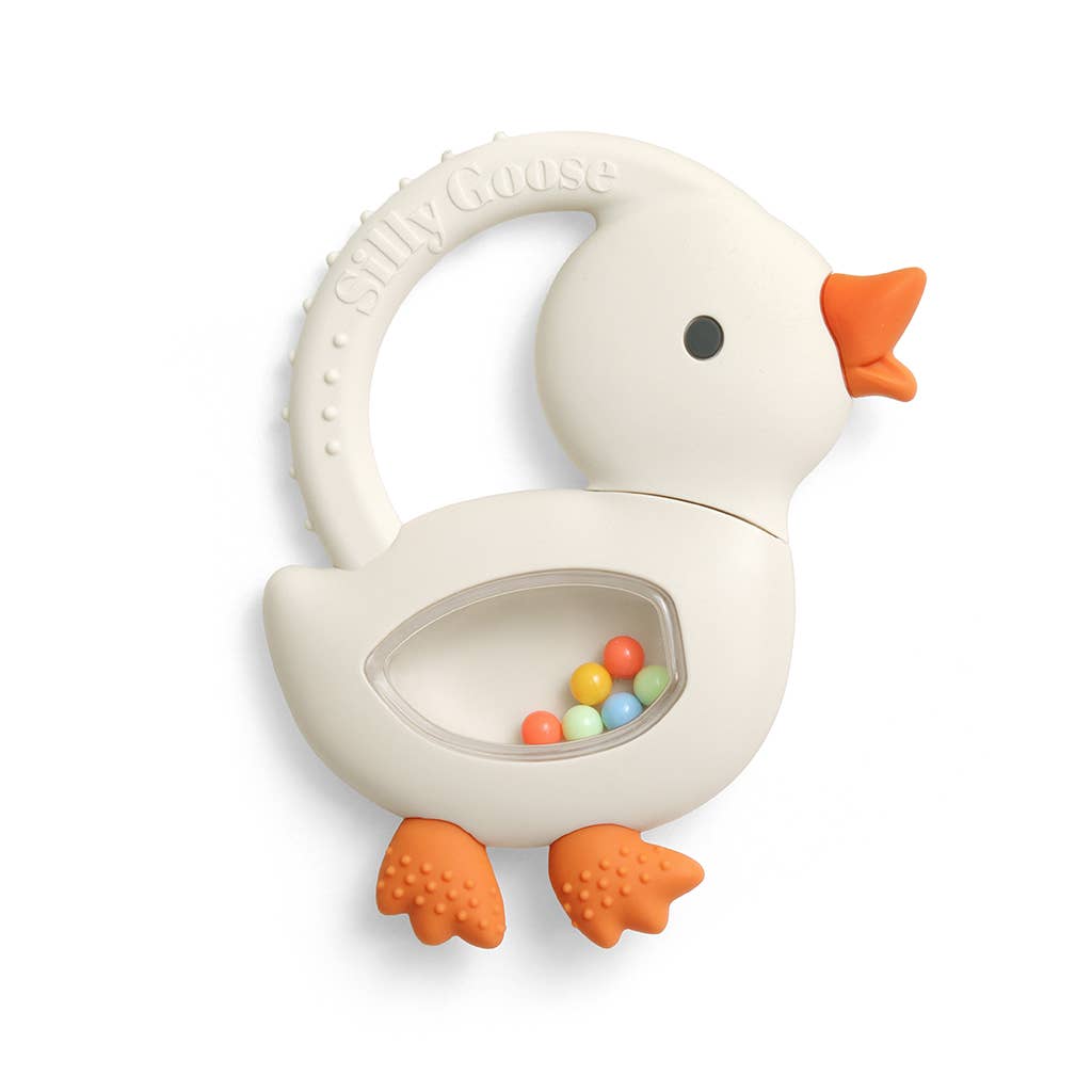 Bitzy Shake™ - Silicone Teether with Rattle Pacifiers & Teethers Itzy Ritzy Goose