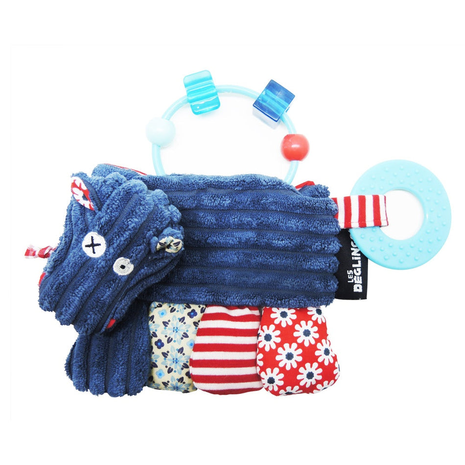 Les Deglingos Activity Rattle Toys - Infant Tri Action Toys Hippipos the Hippo