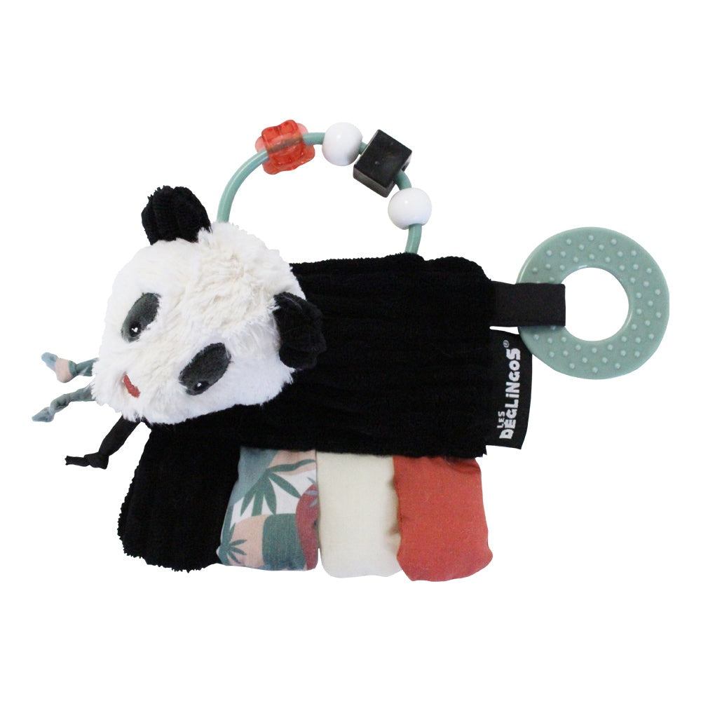 Les Deglingos Activity Rattle Toys - Infant Tri Action Toys Rototos the Panda