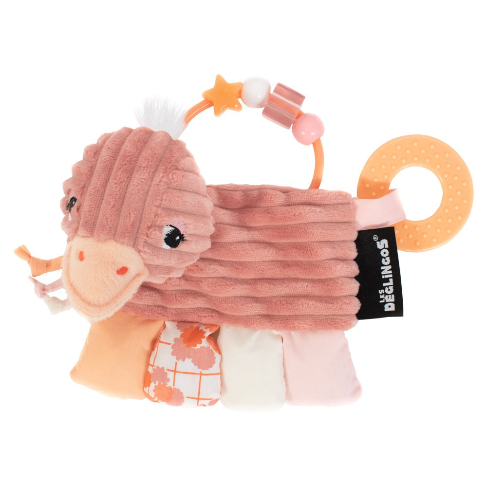 Les Deglingos Activity Rattle Toys - Infant Tri Action Toys Pomelos the Ostrich