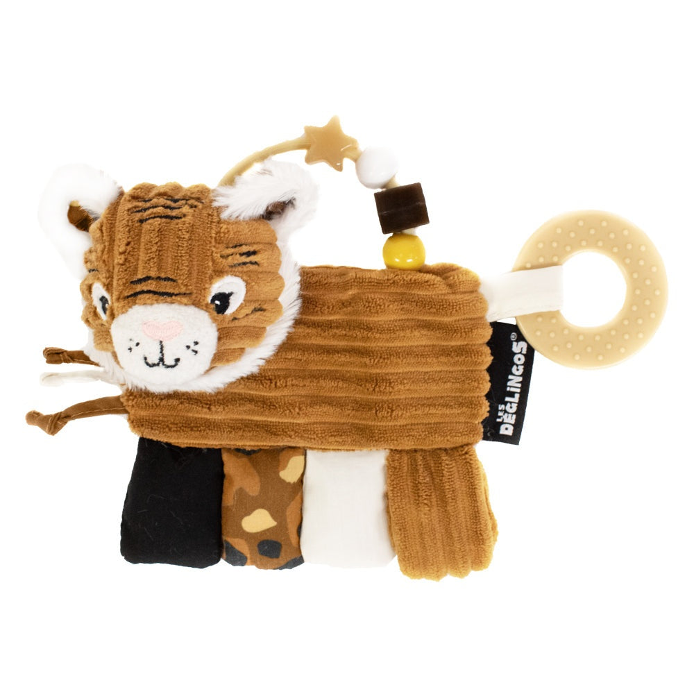 Les Deglingos Activity Rattle Toys - Infant Tri Action Toys Speculos the Tiger