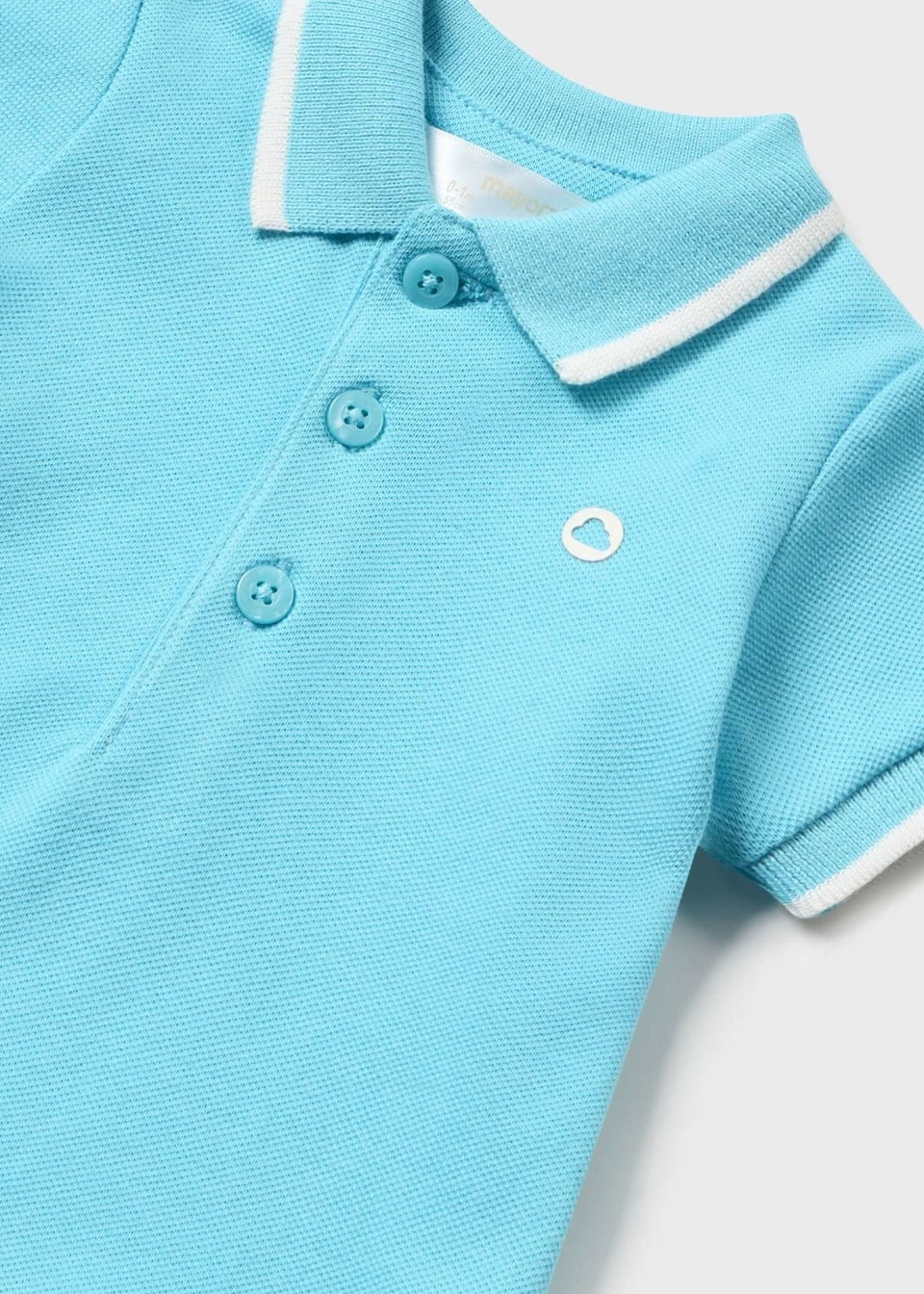 Capri Blue Polo Shirt w/ Shorts Set Clothing - Infant Mayoral