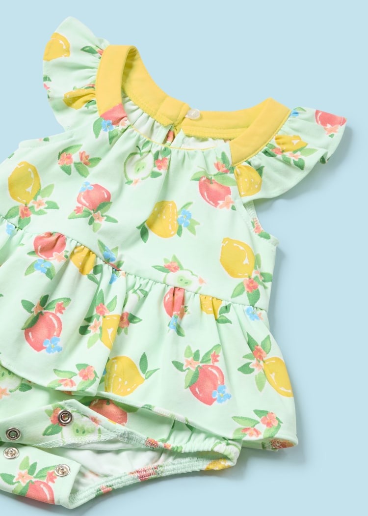 Pear Print Romper w/ Headband Clothing - Infant Mayoral