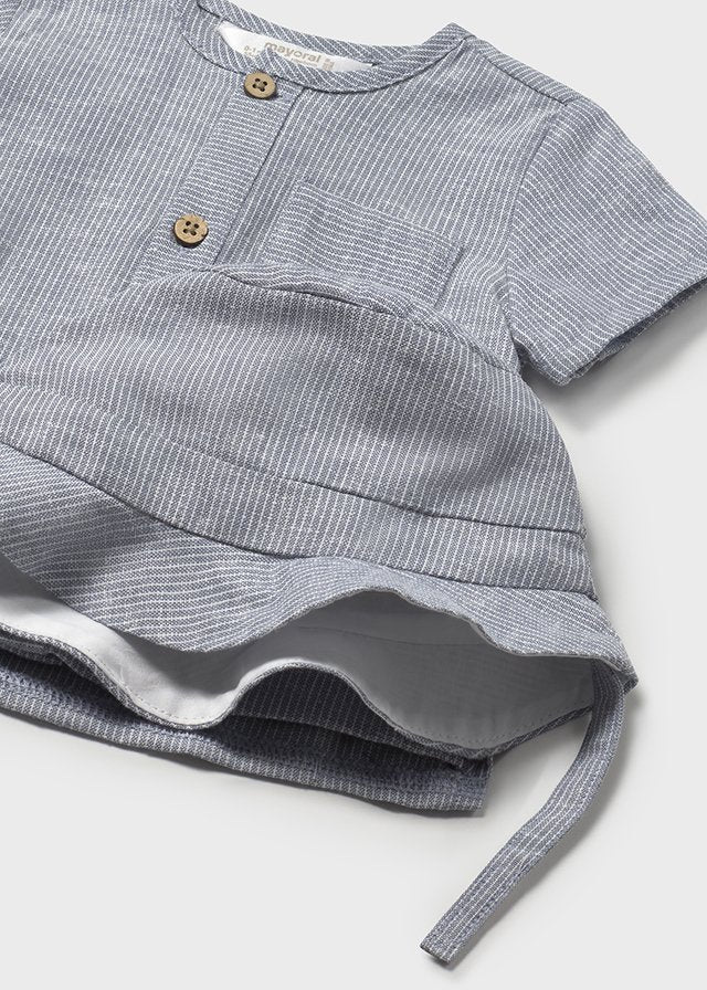 Newborn 3-Piece Star Blue Set with Hat