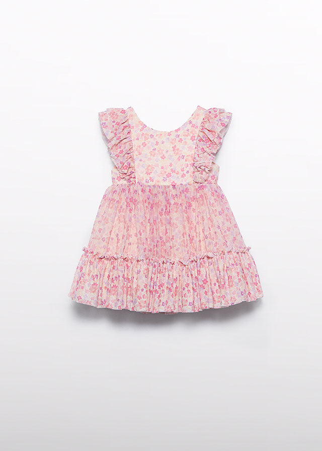 Abel & Lula Grapefruit Tulle Printed Dress - 5 Abel & Lula Grapefruit Tulle Printed Dress - 5