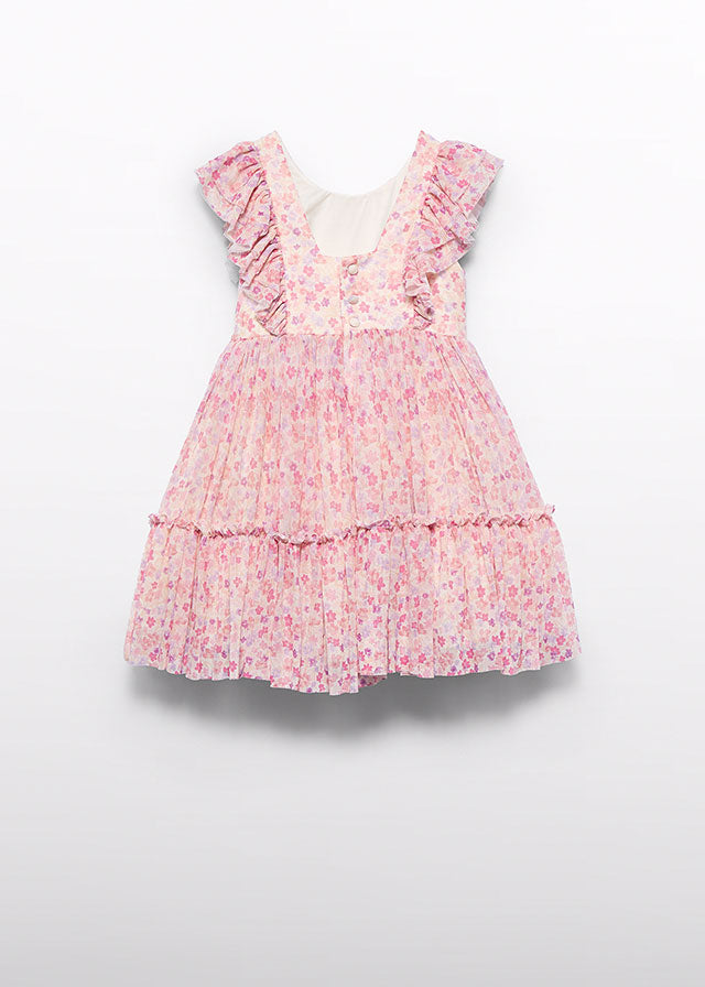 ABEL & LULA Grapefruit Tulle PRINTED DRESS - 5 ABEL & LULA Grapefruit Tulle PRINTED DRESS - 5