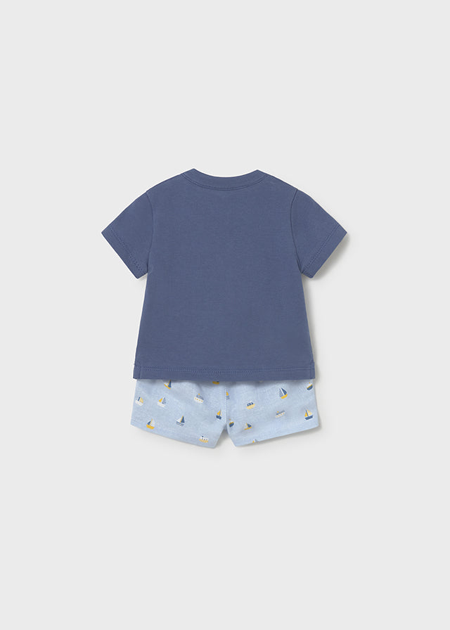 Mayoral Newborn Boy Nautical Printed Shorts and Polo Set Clothing - Boys Outfits Mayoral