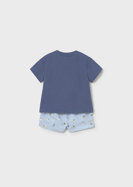Mayoral Newborn Boy Nautical Printed Shorts and Polo Set Clothing - Boys Outfits Mayoral