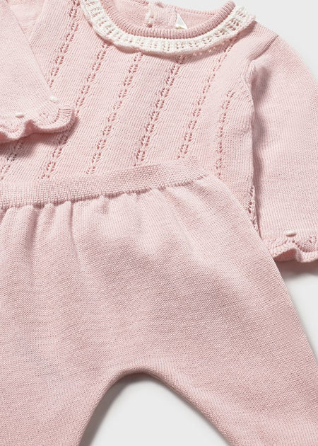 Mayoral Newborn Girl Knit Pants and Sweater Layette Set Clothing - Infant Mayoral