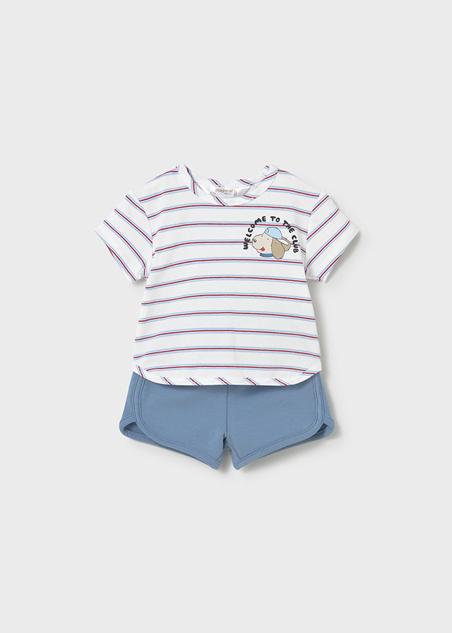 Mayoral Newborn Cotton Short & Shirt Set Clothing - Boys Outfits Mayoral Blue Shorts 4-6 Months
