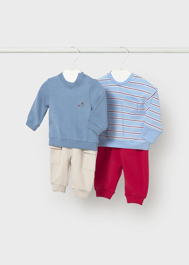 Mayoral Newborn Boy French Terry Shirt & Pant Set Clothing - Boys Outfits Mayoral