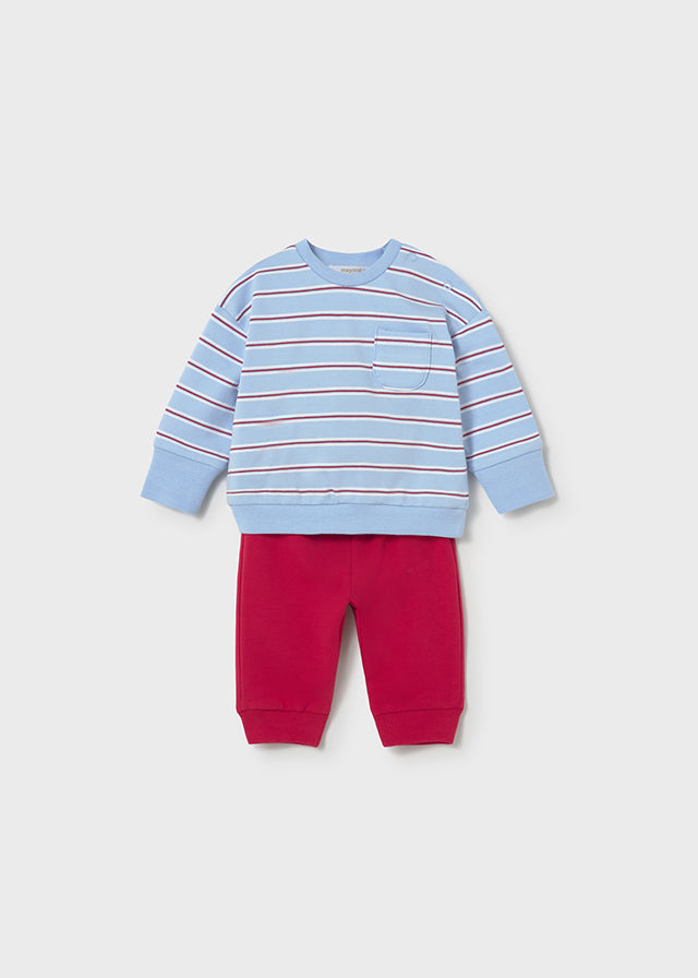 Mayoral Newborn Boy French Terry Shirt & Pant Set Clothing - Boys Outfits Mayoral Red Pants 4-6 Months