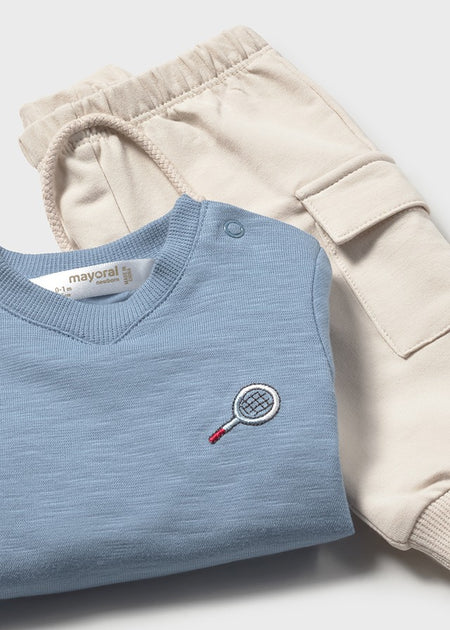 Mayoral Newborn Boy French Terry Shirt & Pant Set Clothing - Boys Outfits Mayoral