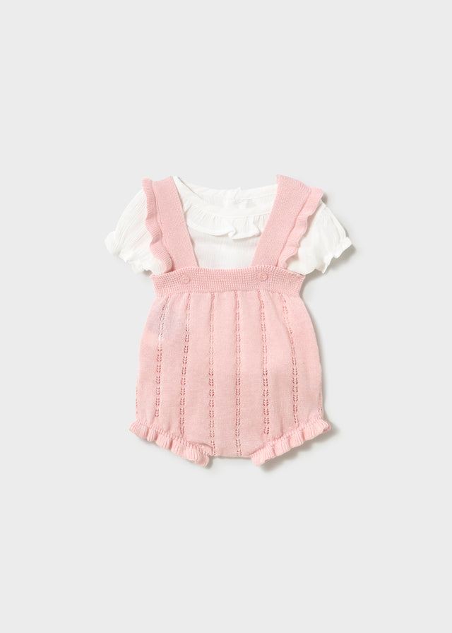 Mayoral Newborn Girl Knit Dungaree and Blouse Set Clothing - Boys Outfits Mayoral