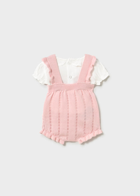 Mayoral Newborn Girl Knit Dungaree and Blouse Set Clothing - Boys Outfits Mayoral