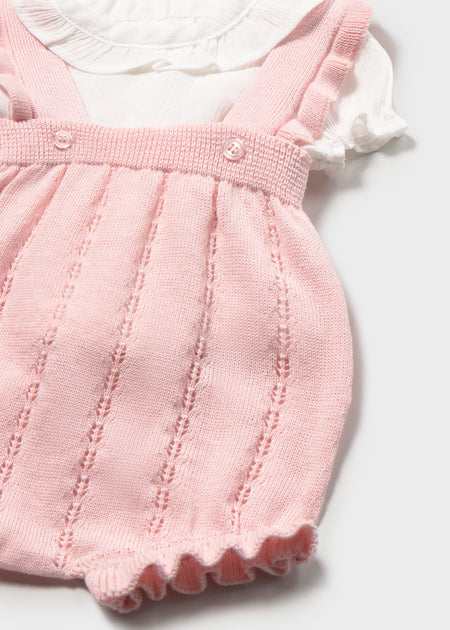 Mayoral Newborn Girl Knit Dungaree and Blouse Set Clothing - Boys Outfits Mayoral